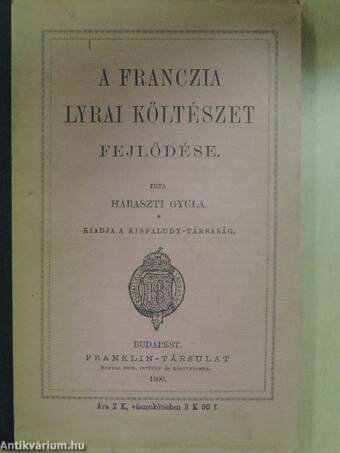 A franczia lyrai költészet fejlődése