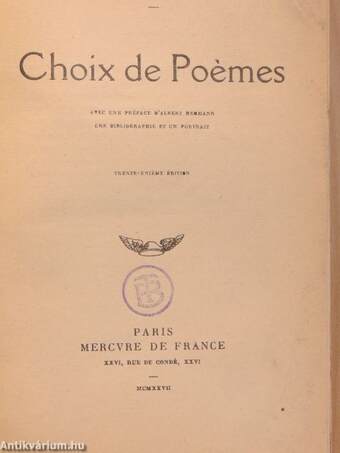 Choix de Poémes