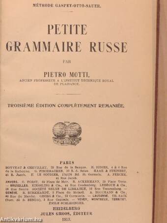 Petite Grammaire Russe