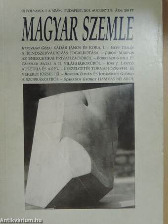 Magyar Szemle 2001. augusztus