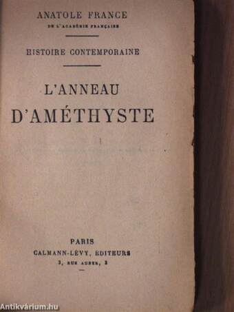 L'anneau d'améthyste