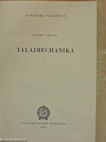 Talajmechanika I.