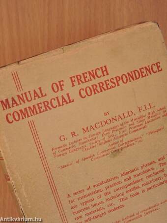 Manual of french commercial correspondence/A Catalogue of Pitman Books on foreign languages