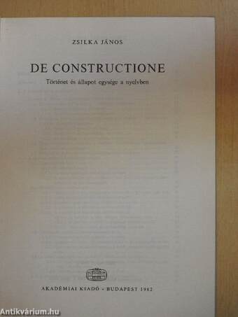 De constructione