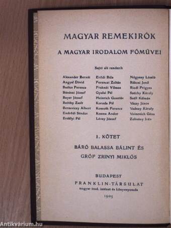 Magyar Remekírók 1-55.