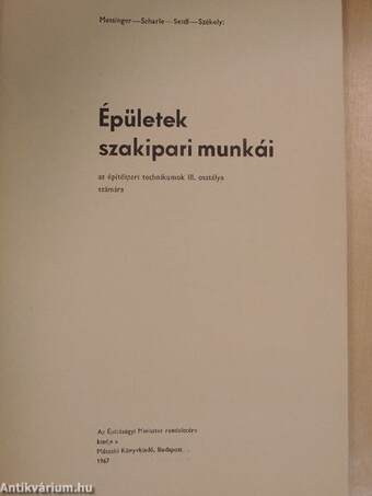 Épületek szakipari munkái