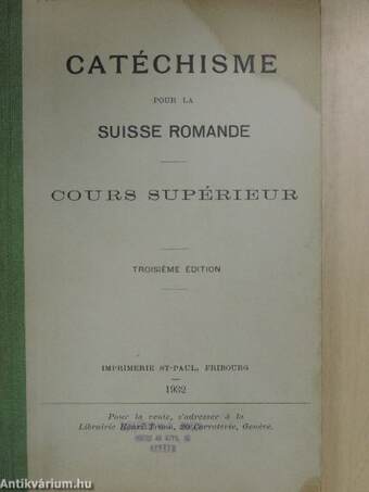 Catéchisme Catholique pour la Suisse Romande