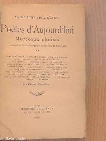 Poétes d'Aujourd'hui II.