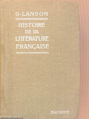 Histoire de la littérature francaise