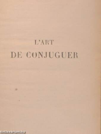 L'art de conjuguer