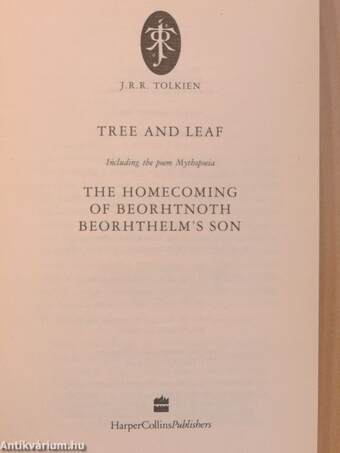 Tree and Leaf/The Homecoming of Beorhtnoth/Beorhthelm's Son