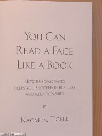 You can read a face like a book