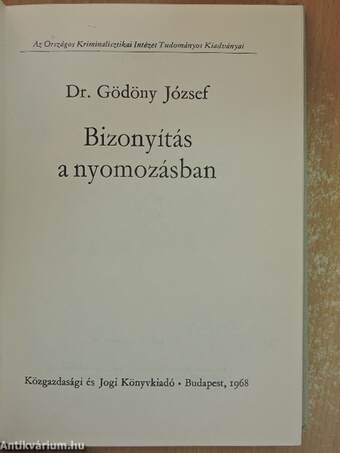 Bizonyítás a nyomozásban