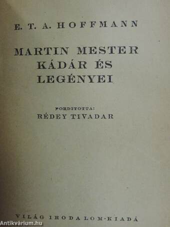 Martin mester kádár és legényei