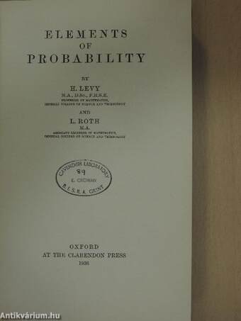 Elements of probability