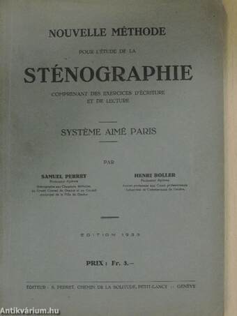 Nouvelle Méthode pour l'étude de la Sténographie