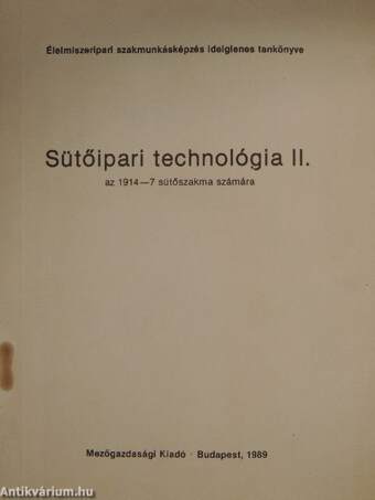 Sütőipari technológia II.