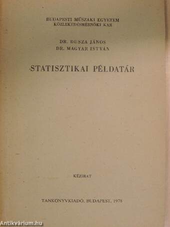 Statisztikai példatár