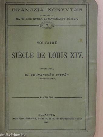 Siécle de Louis XIV. I. (töredék)