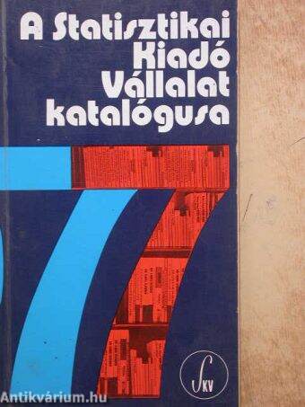 A Statisztikai Kiadó Vállalat katalógusa 1977