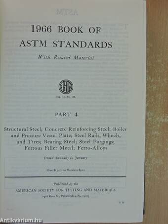 1966 Book of ASTM Standards with Related Material 4