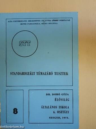 Standardizált témazáró tesztek - Élővilág 6.