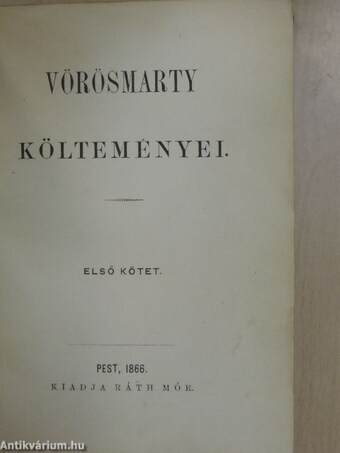 Vörösmarty költeményei I.