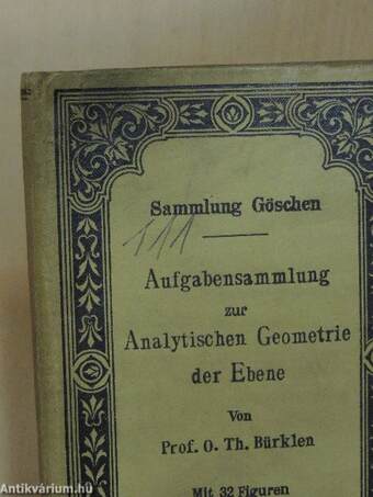 Aufgabensammlung zur Analytischen Geometrie der Ebene