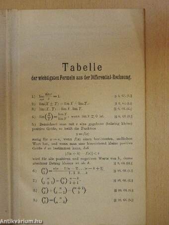 Grundriß Der Differential- Und Integral-Rechnung I-II.