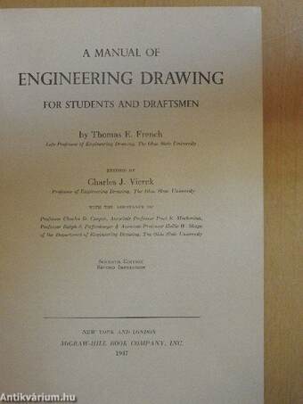 A Manual of Engineering Drawing for Students and Draftsmen