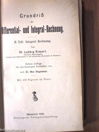 Grundriß Der Differential- Und Integral-Rechnung I-II.