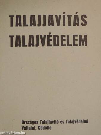 Talajjavítás-talajvédelem