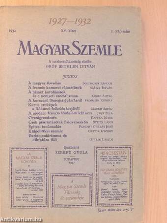Magyar Szemle 1932. junius