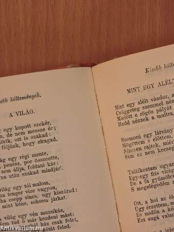 Arany János válogatott balladái/Szemelvények Arany János kisebb költeményeiből/Katalin/Keveháza/Szent László füve/Az első lopás/Jóka ördöge/Szemelvények Arany János Toldi szerelme czímű eposzából