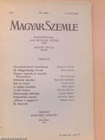 Magyar Szemle 1941. február