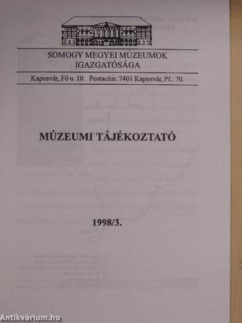 Múzeumi tájékoztató 1998/3.