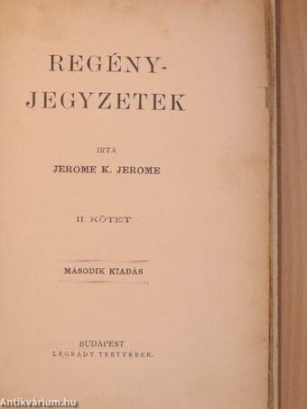 Regényjegyzetek I-II.