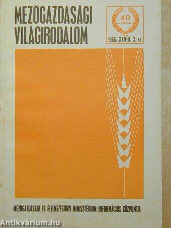 Mezőgazdasági Világirodalom 1986/3.