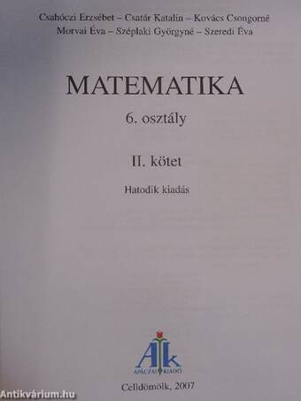 Matematika 6/II.