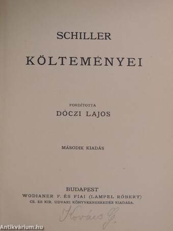 Schiller költeményei