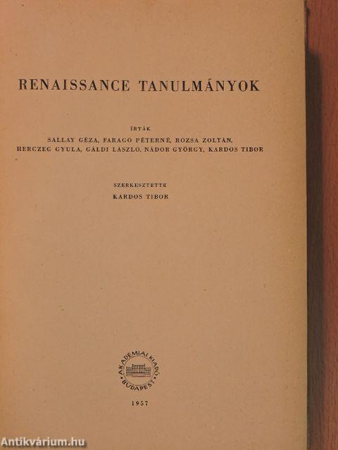 Renaissance tanulmányok