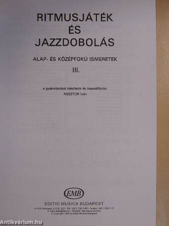 Ritmusjáték és jazzdobolás III.