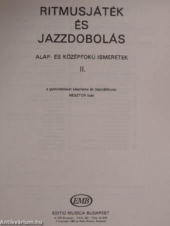 Ritmusjáték és jazzdobolás II.