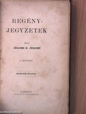 Regényjegyzetek I-II.