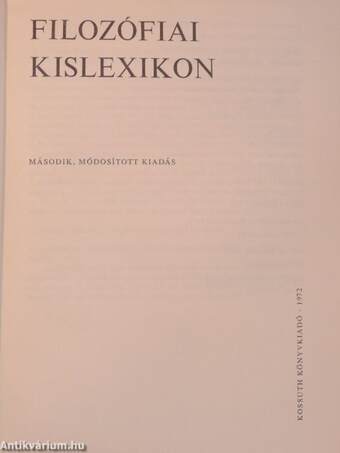 Filozófiai kislexikon