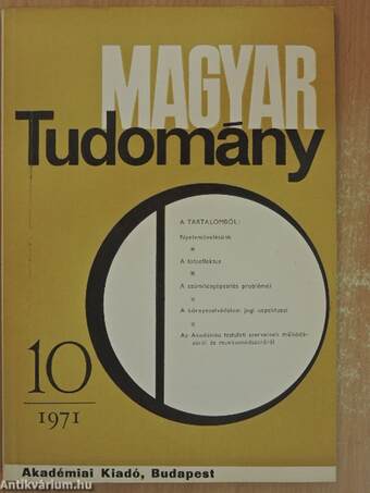 Magyar Tudomány 1971. október