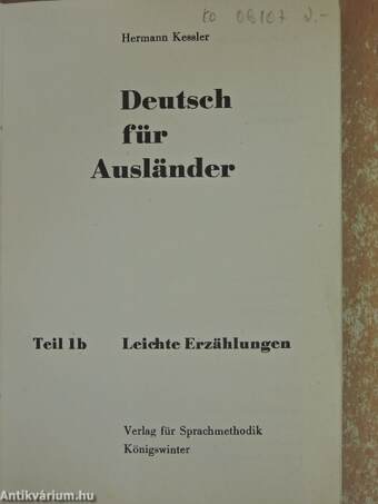 Deutsch für Ausländer 1b