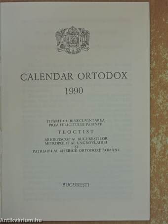 Calendar Ortodox 1990