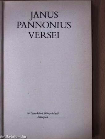 Janus Pannonius versei