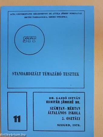 Standardizált témazáró tesztek - Számtan-mértan 5.